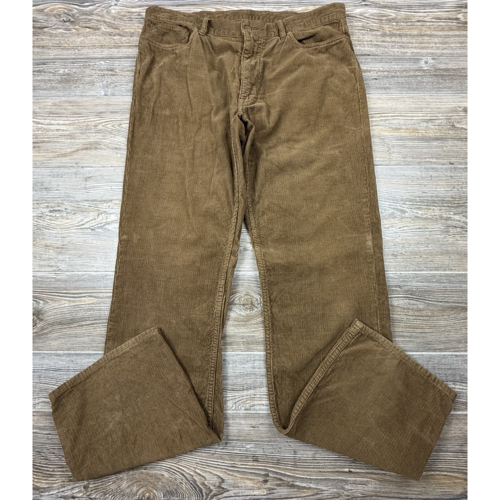 Vintage Polo Ralph Lauren Men's Brown‎ Corduroy Hampton Straight Pants 38/34